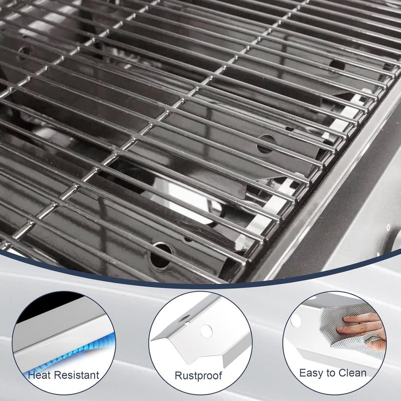 Criditpid Grill Replacement Parts for Dyna-Glo 3-Burner DGC310CNP-D, DGC310RNP-D, DGC310BNP-D Grill Models. Stainless Steel Grill Heat Plate, Heat Shields, Burner Cover for Dyna-Glo DGC310CNP-D. - Image 4